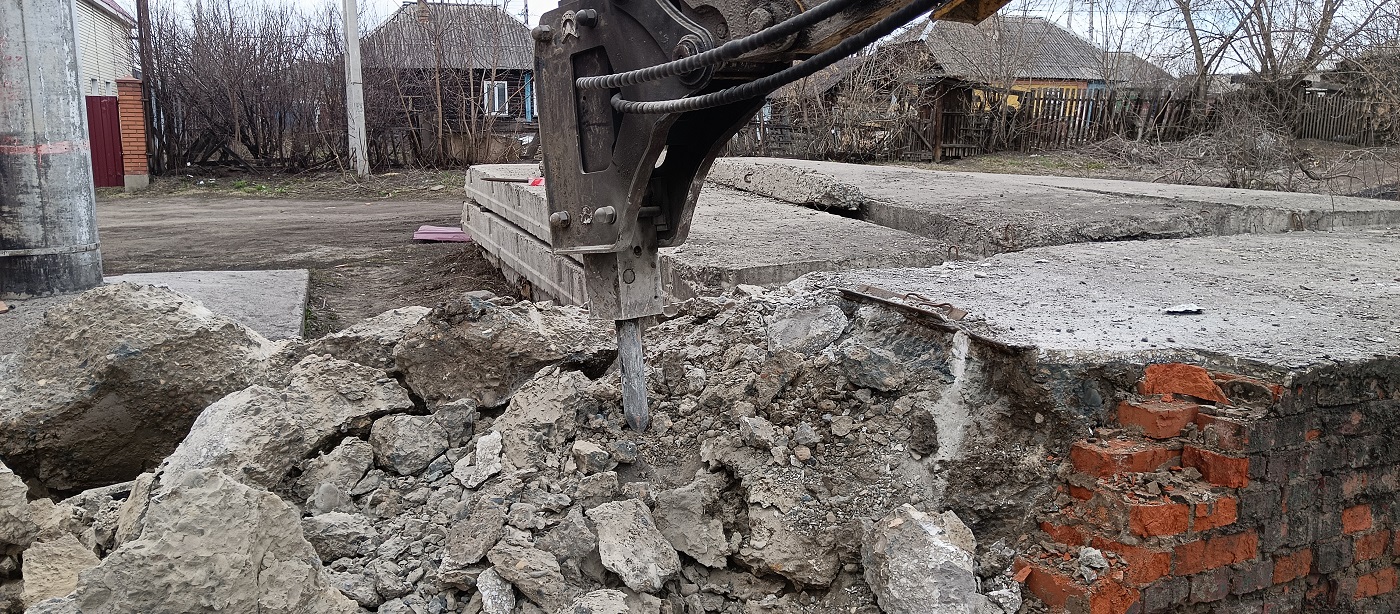 Услуги и заказ гидромолотов для демонтажных работ в Воронеже